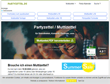 Tablet Screenshot of partyzettel.de